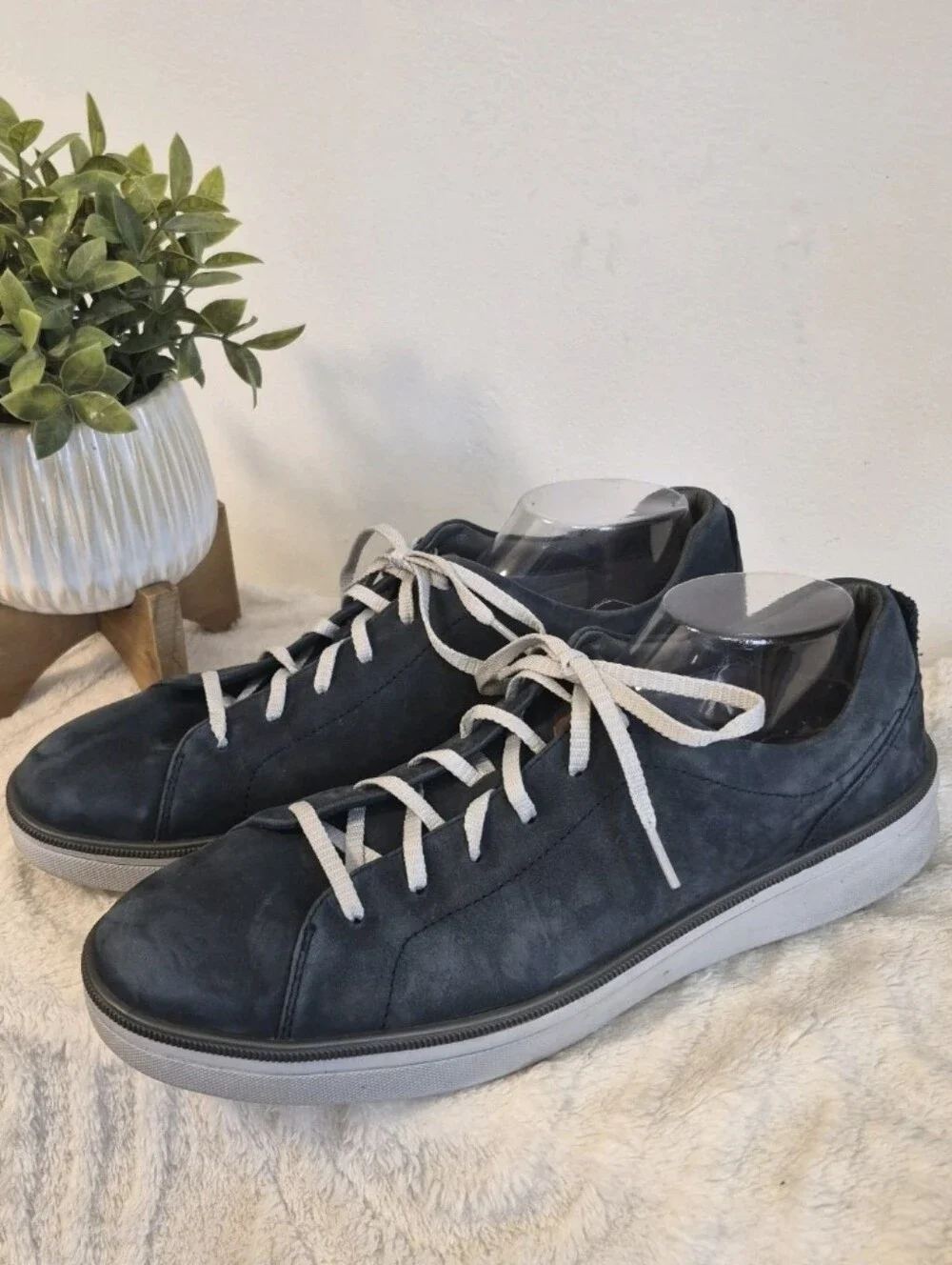 Johnston & Murphy XC4 Foust Sneakers Blue Leather Lace-Up Waterproof Men's Sz 12